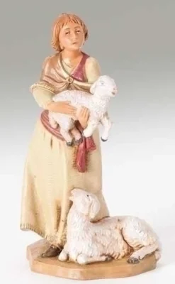 Fontanini Joan, Woman Holding Sheep 5", , 54027 Clearance