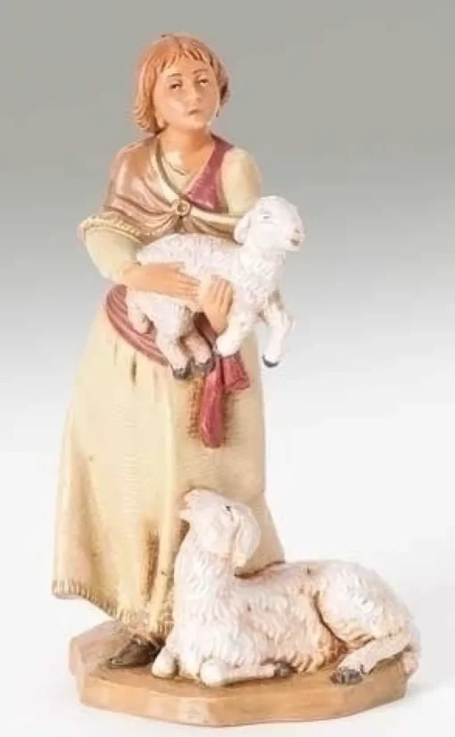 Fontanini Joan, Woman Holding Sheep 5", , 54027 Clearance