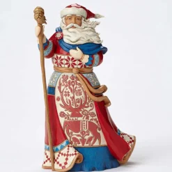 Enesco Lapland Santa W/Red Reindeer Discount