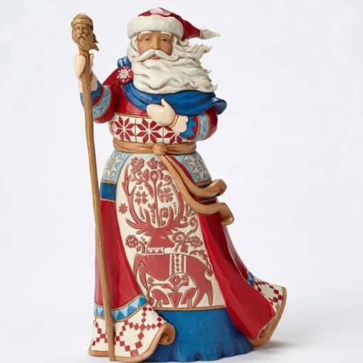 Enesco Lapland Santa W/Red Reindeer Discount