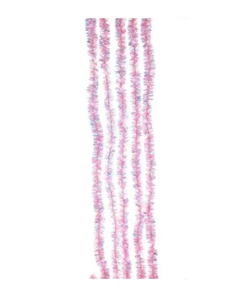 Kurt S Adler 100-Light Pink Iridescent Tinsel Cascade Light Set, Ad1001Pp, Kurt Adler Outlet