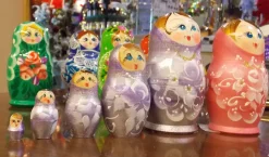Wood^ALSH Matryoshka Nesting Dolls In Pink Or Lavender