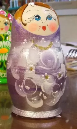 Wood^ALSH Matryoshka Nesting Dolls In Pink Or Lavender