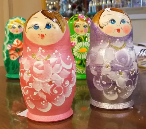 ALSH Matryoshka Nesting Dolls In Pink Or Lavender Cheap