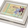 Cottage Garden Mom Woodgrain Music Box / Jewelry Box Plays You Light Up My Life Hot