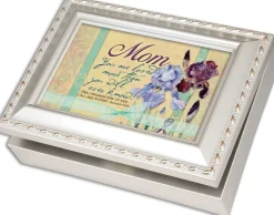 Cottage Garden Mom Woodgrain Music Box / Jewelry Box Plays You Light Up My Life Hot