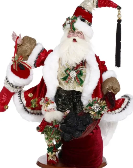 Santas^Mark Roberts Mr, Caol Stocking Santa, 51-97032,