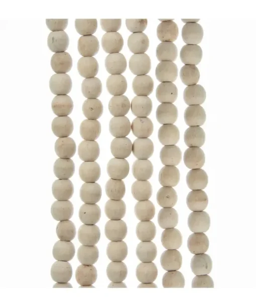 Garlands (Tree)^Kurt S Adler Natural Wood Beaded Garland 9', C5881, Kurt Adler
