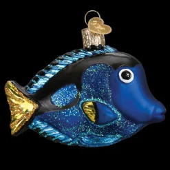Glass^Old World Christmas Owc Pacific Blue Tang Ornament, 12504