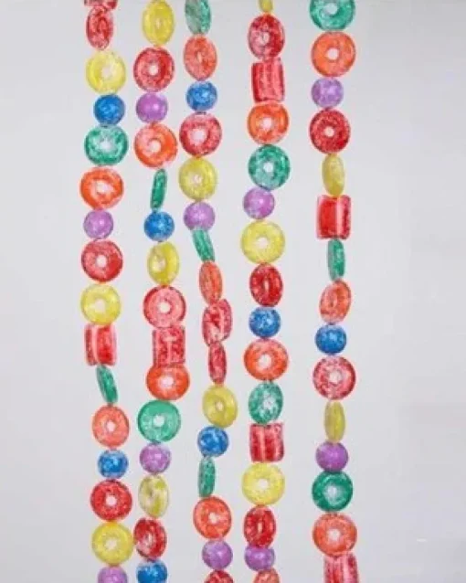 Garlands (Tree)^Kurt S Adler Plastic Glittered Life Saver, Ball And Candy Garland, H1737