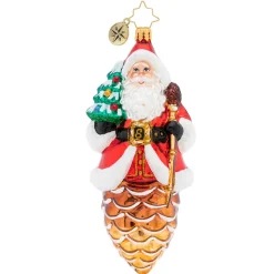 Glass^Christopher Radko Radko, Pine Cone Claus Ornament, 1019541
