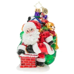 Santas^Christopher Radko Radko Sneaking Down The Chimney!, 1019868,