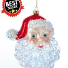 Santas^Kurt S Adler Santa Head Glass Ornament, T2290