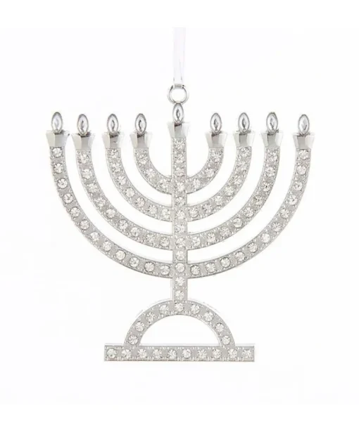 Kurt S Adler Silver Menorah Ornament, E0525, Kurt Adler Best Sale