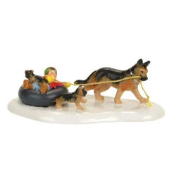 Department 56 Sv, Inner Tube Sled Dog Race, Snow Village, 4058881 Fashion