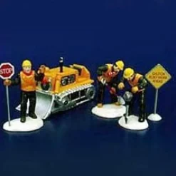 Department 56 Sv, Men At Work Set Of 4, Snow Village, 56.54894 Fashion
