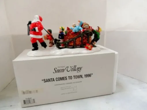 Department 56 Sv, Santa Comes To Town 1996, Snow Village, 56.54862 Cheap