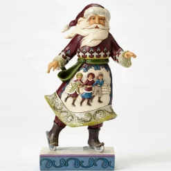 Resin^Enesco Victorian Skating Santa