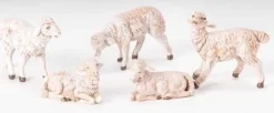 Fontanini White Sheep, Set/5 5", , 72539 Store