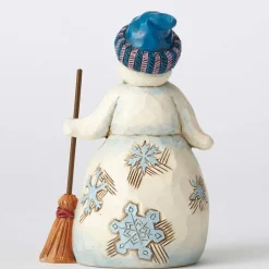 Enesco Wonderland Pint Snowman /Broom New