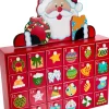 Santas^Kurt S Adler Wooden Santa Advent Calendar With Drawers, D3264, Kurt Adler